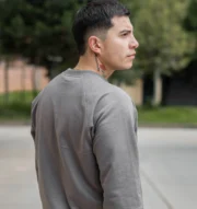 Polera cuello redondo essentials melange | Hombre - Imagen 3