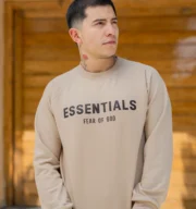 Polera cuello redondo essentials beige | Hombre