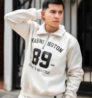 Polera cuello camisero hueso | Unisex - Imagen 2