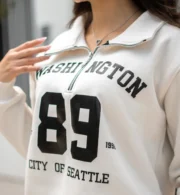 Polera cuello camisero hueso | Unisex - Imagen 4