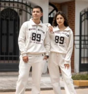 Polera cuello camisero hueso | Unisex