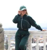 Casaca zara cierre verde pino | Mujer