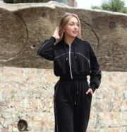 Casaca zara cierre negro | Mujer