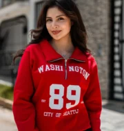 Polera cuello camisero rojo | Unisex - Imagen 2