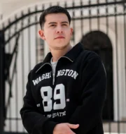 Polera cuello camisero negro | Unisex - Imagen 2