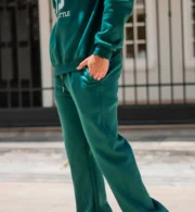 Polera cuello camisero verde pino | Unisex - Imagen 3