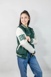 Casaca de promoción sin corte verde oscuro - Imagen 6