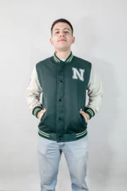 Casaca de promoción sin corte verde oscuro - Imagen 4