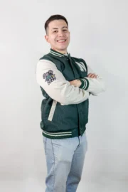 Casaca de promoción sin corte verde oscuro - Imagen 2