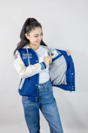 Casaca de promocion sin corte azul - Imagen 5