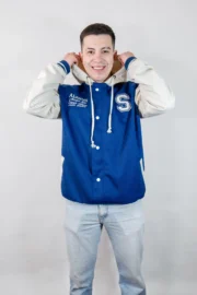 Casaca de promocion sin corte azul - Imagen 4