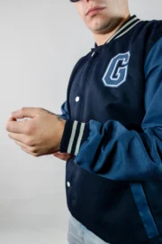 Casaca de promocion sin corte azul marino - Imagen 6