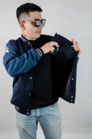 Casaca de promocion sin corte azul marino - Imagen 7