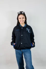 Casaca de promocion sin corte azul marino - Imagen 2